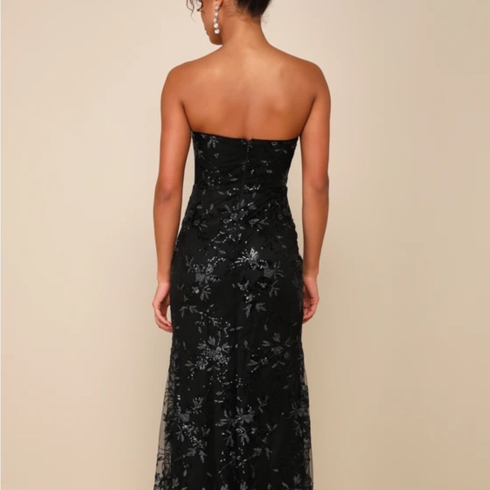 Sequin Strapless Bustier Maxi Dress - Picture 4 of 7